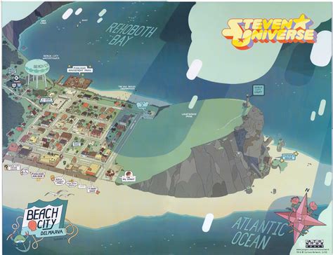 steven universe map of beach city